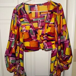 Colorful Abstract Women's Top